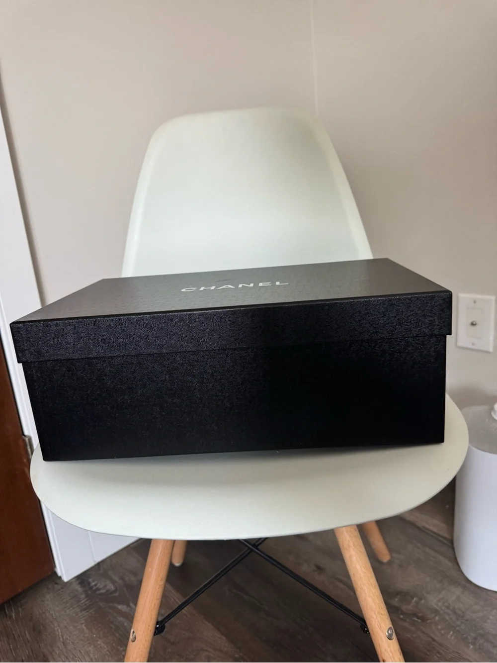 CHANEL Black Box with White Logo